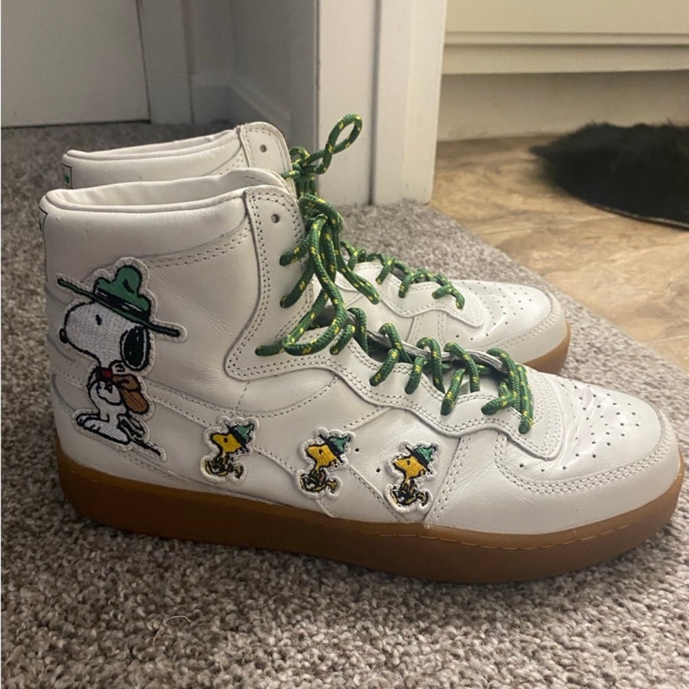 Diadora LC23 Peanuts Mi Basket White High Top Sneakers Men’s 7.5 WORN ONCE!
